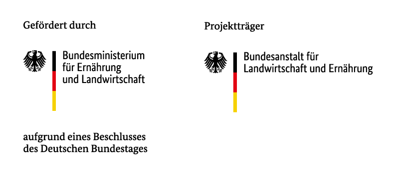 Funded by the German Federal Ministry of Food and Agriculture on the basis of a resolution of the German Bundestag, project management agency: German Federal Office for Agriculture and Food